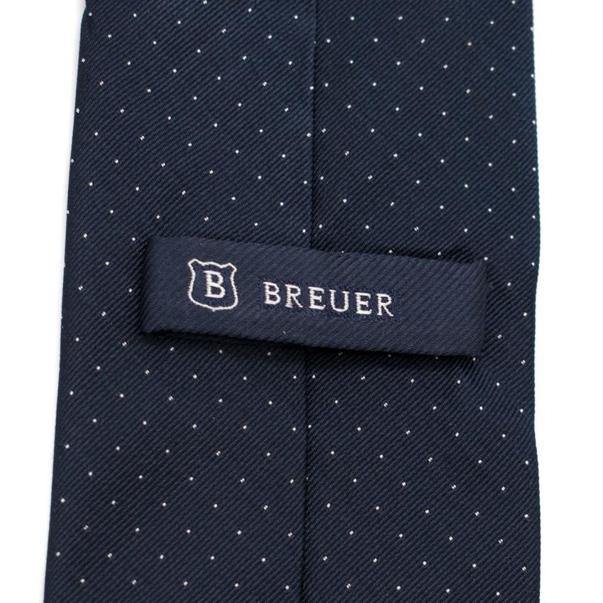 Breuer Silk Navy Polka Dot Tie
