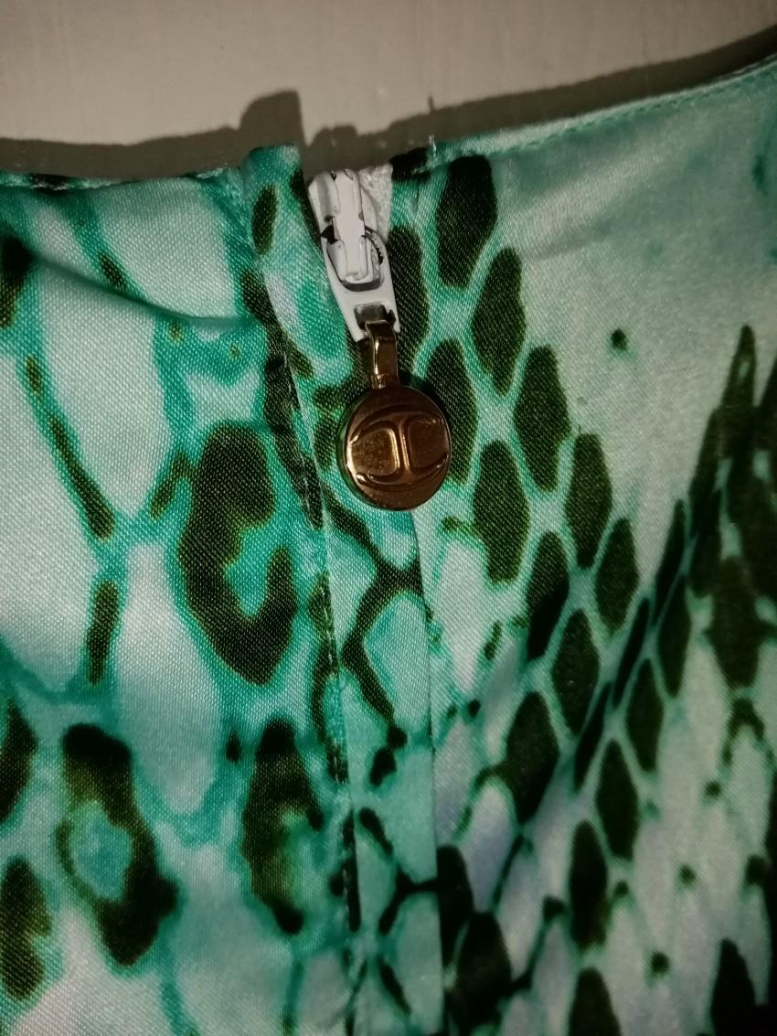 Just Cavalli Snake Print Green Dress