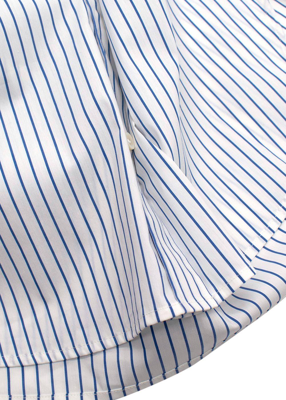 Frame Blue and White Pinstripe Shirt