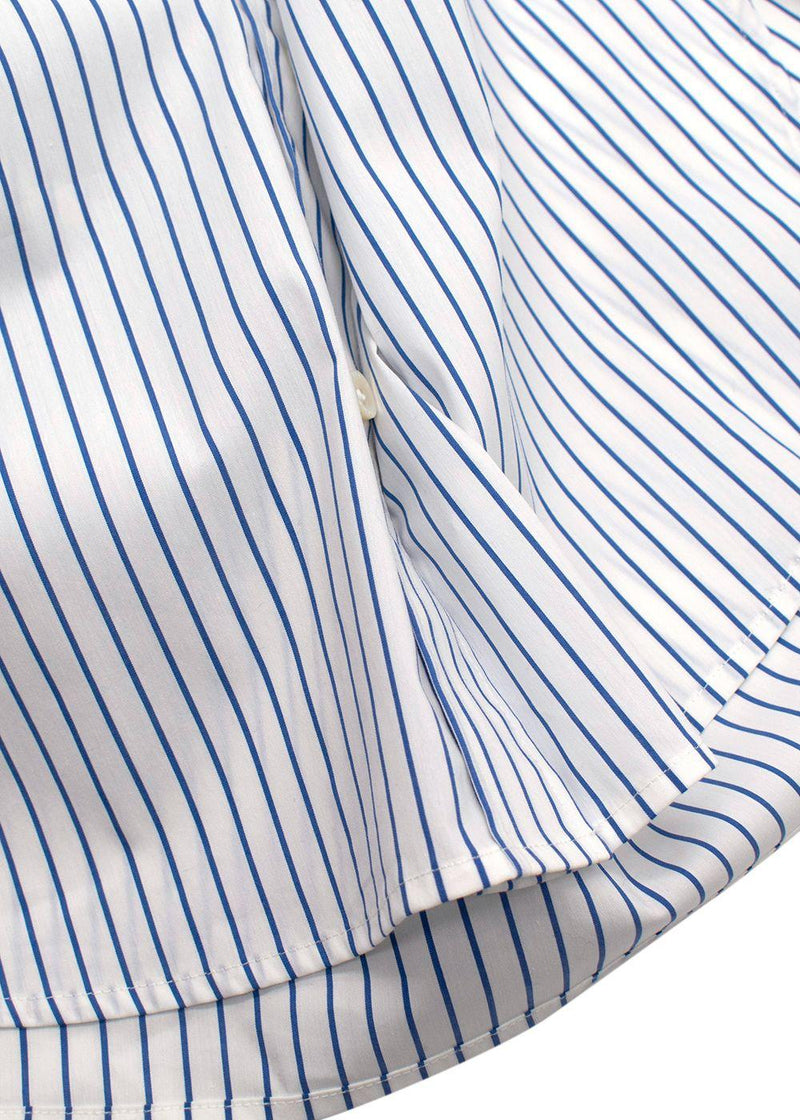 Frame Blue and White Pinstripe Shirt