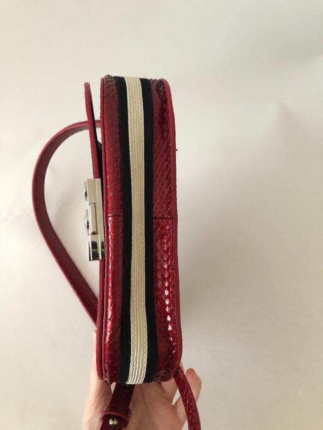 CALVIN KLEIN 205W39NYC Red Python Crossbody Bag