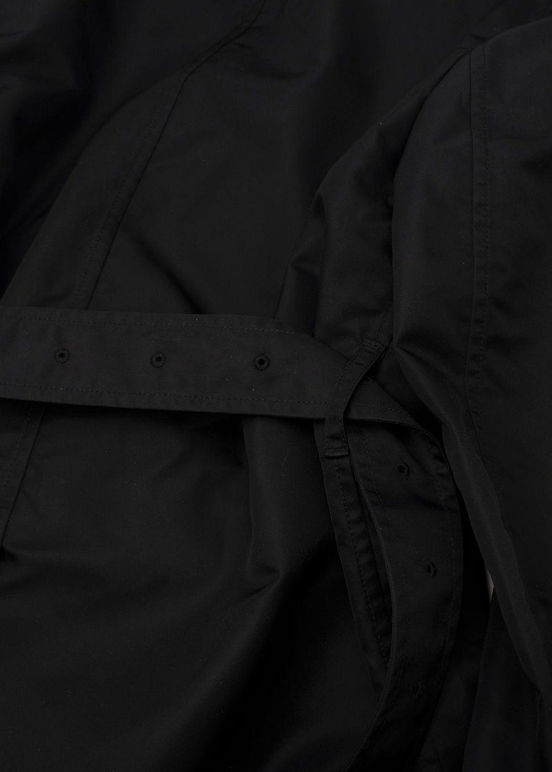 Bottega Veneta Black gabardine short trench coat