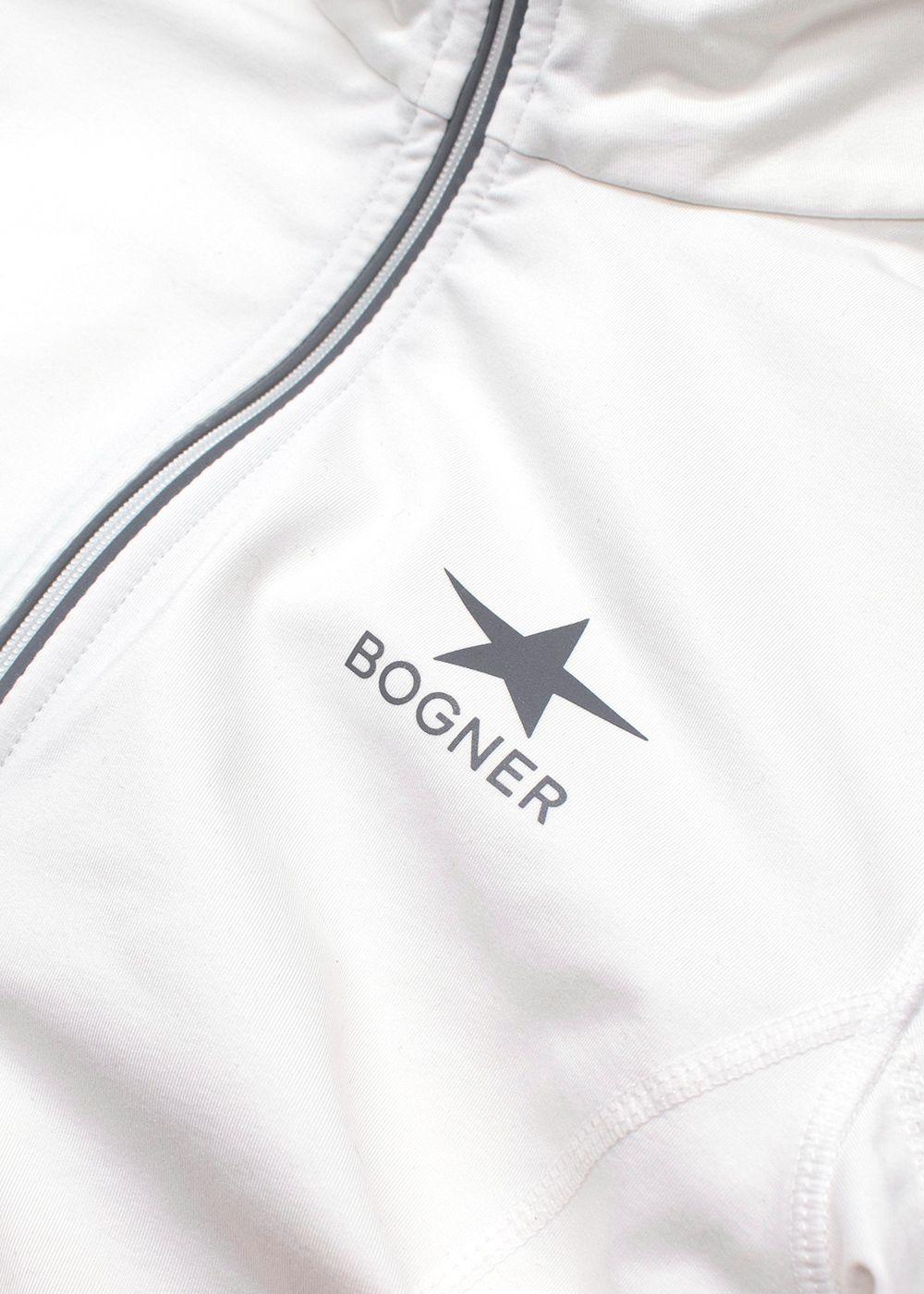 Bogner White Quarter Zip Logo Baselayer