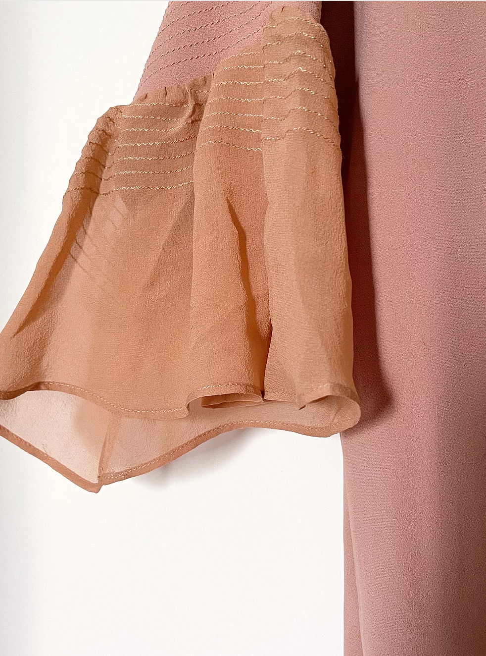 Elisabetta Franchi Crepe Chiffon Sleeve Dress