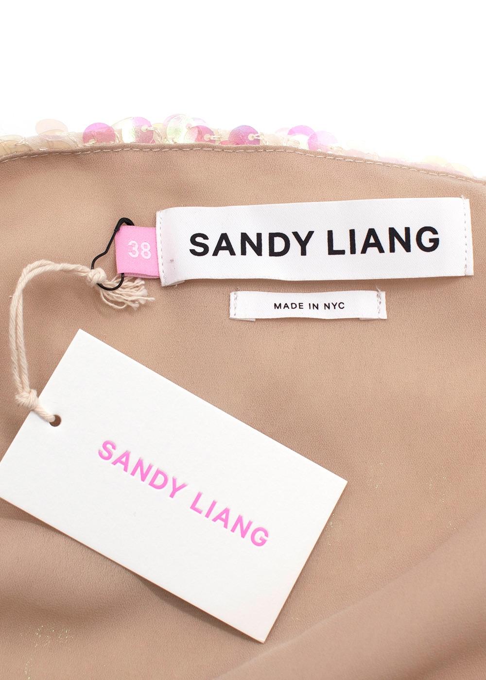 Sandy Liang Pink Sequin Cami Top
