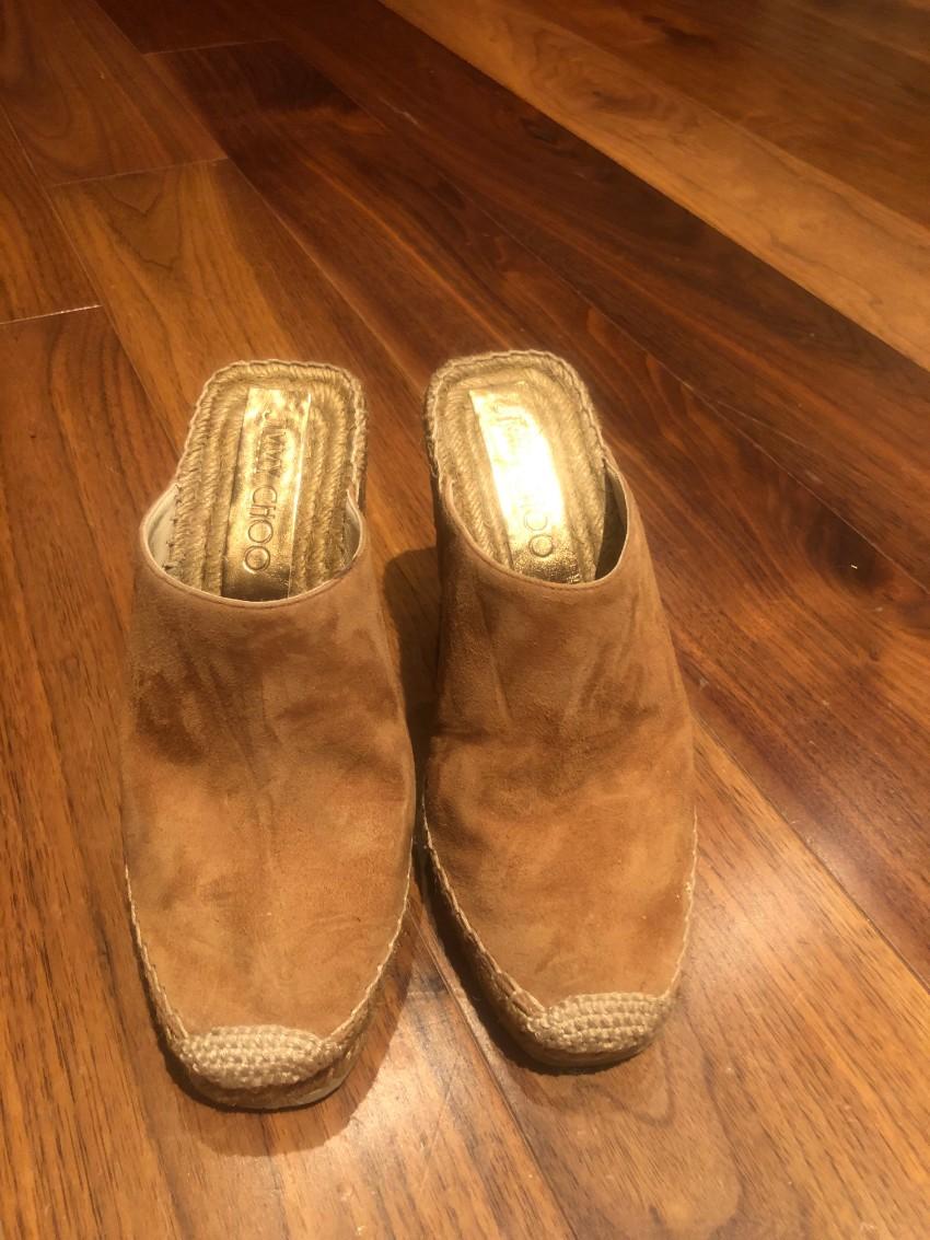 Jimmy Choo Suede Dalisay 110 Espadrille Mules