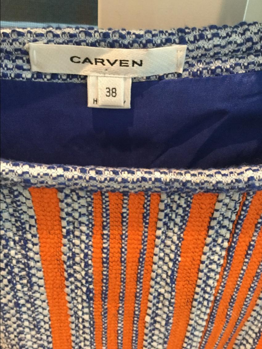 Carven Tweed Back Cutout Dress