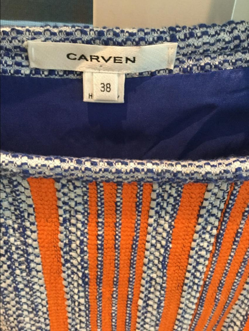 Carven Tweed Back Cutout Dress