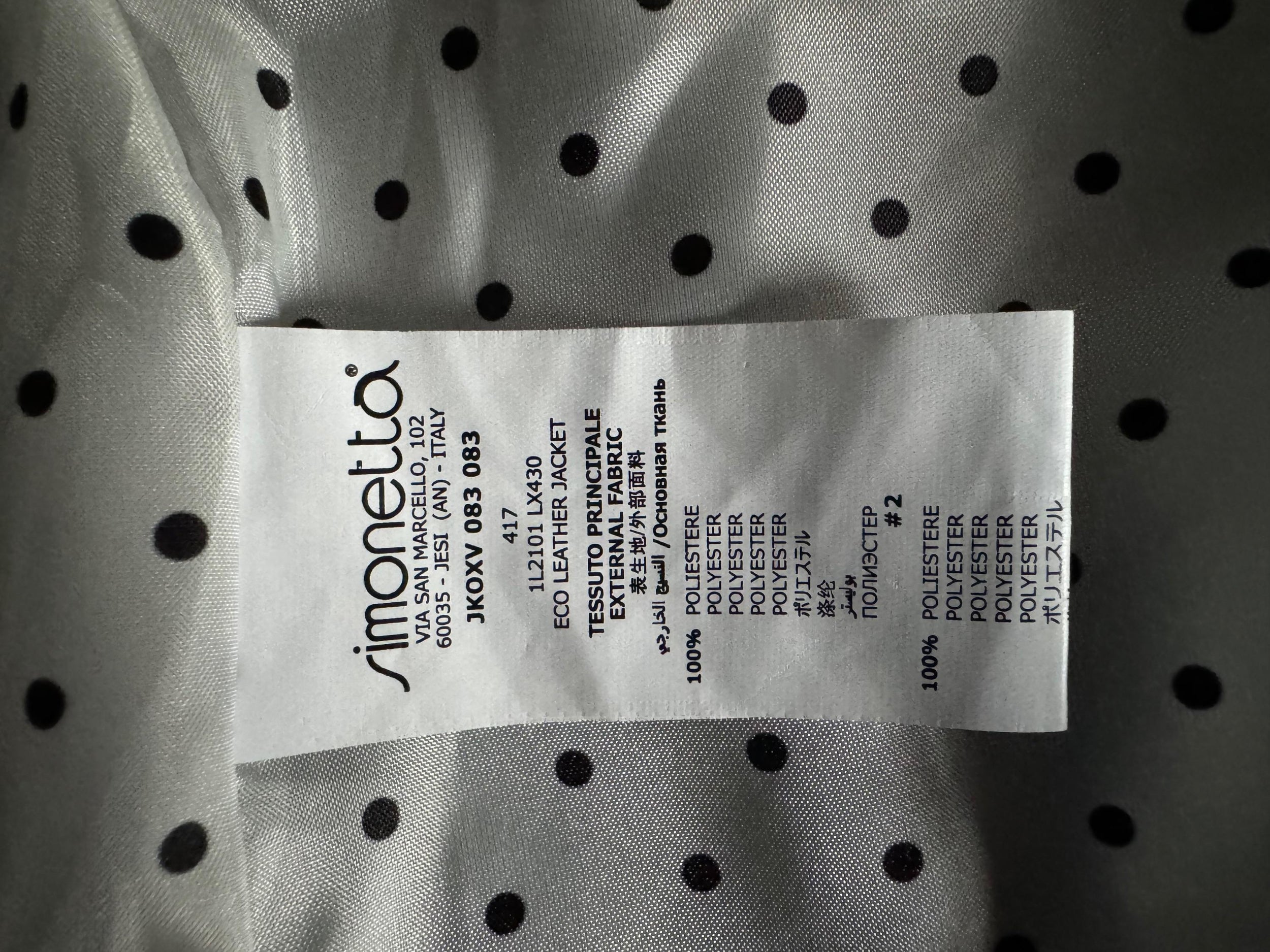 Simonetta Kid's Black Ruffled Leather Jacket