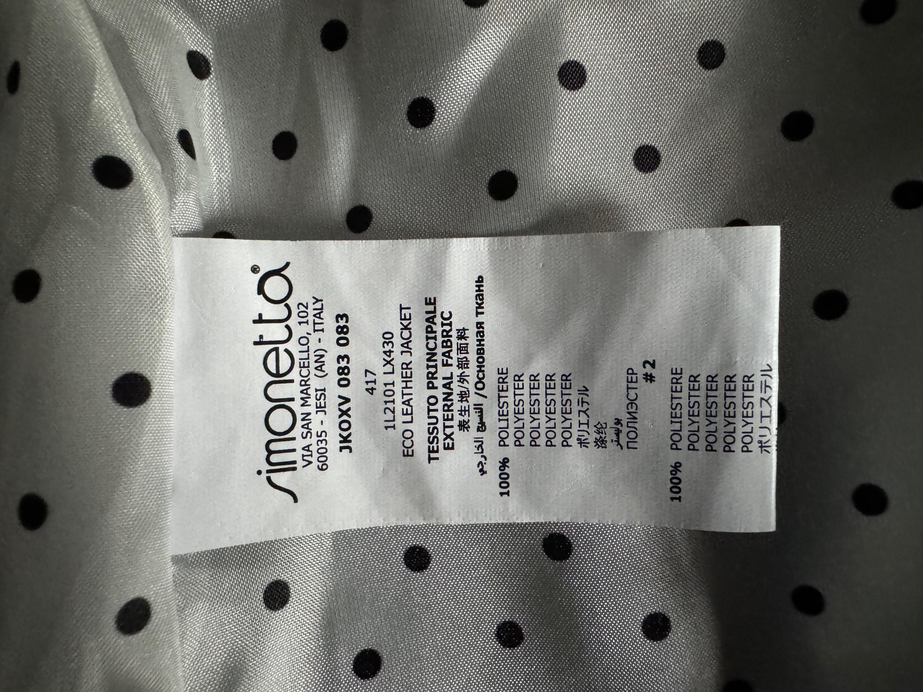 Simonetta Kid's Black Ruffled Leather Jacket