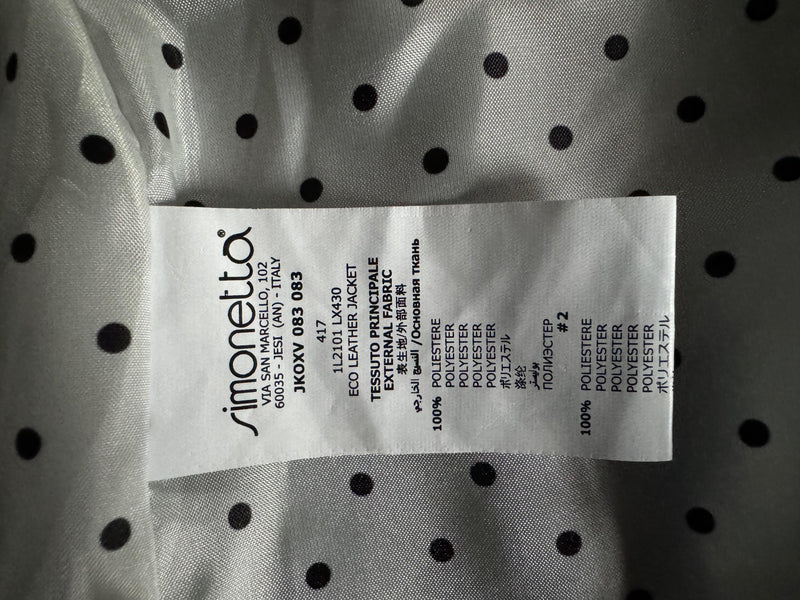 Simonetta Kid's Black Ruffled Leather Jacket