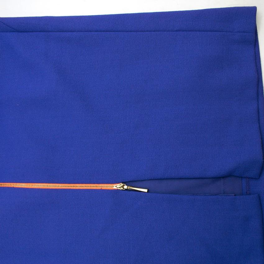 Philip Armstrong bow-detail blue wool-crepe dress