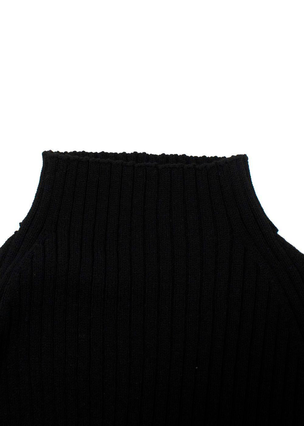 Awake Mode Black Ribbed Backless Top