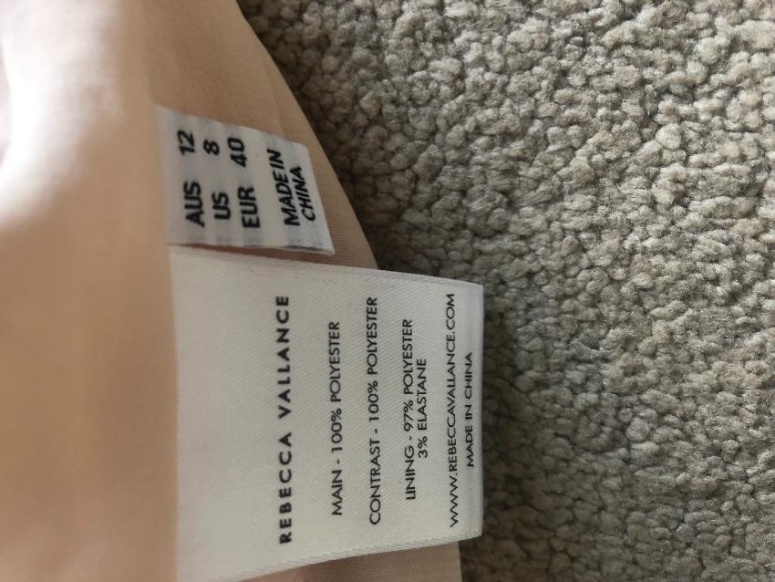 Rebecca Vallance Peach Crepe Midi Dress