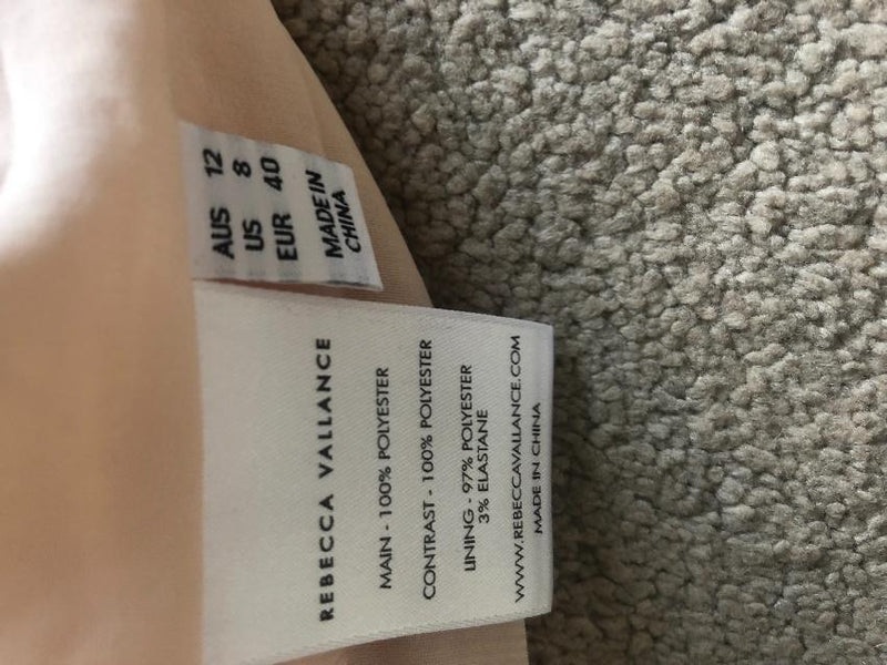 Rebecca Vallance Peach Crepe Midi Dress