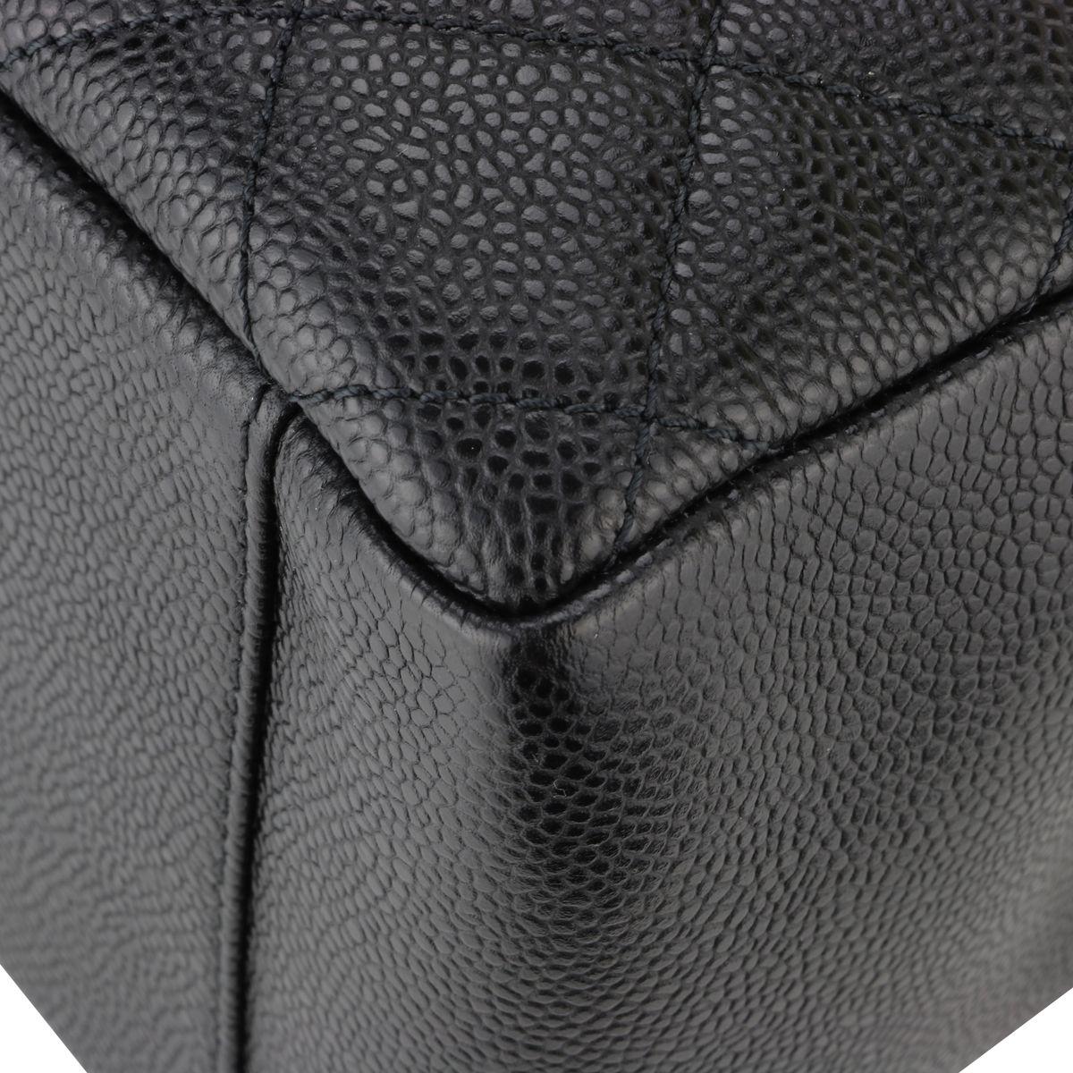 Chanel Black Caviar Leather Grand Shopping Tote