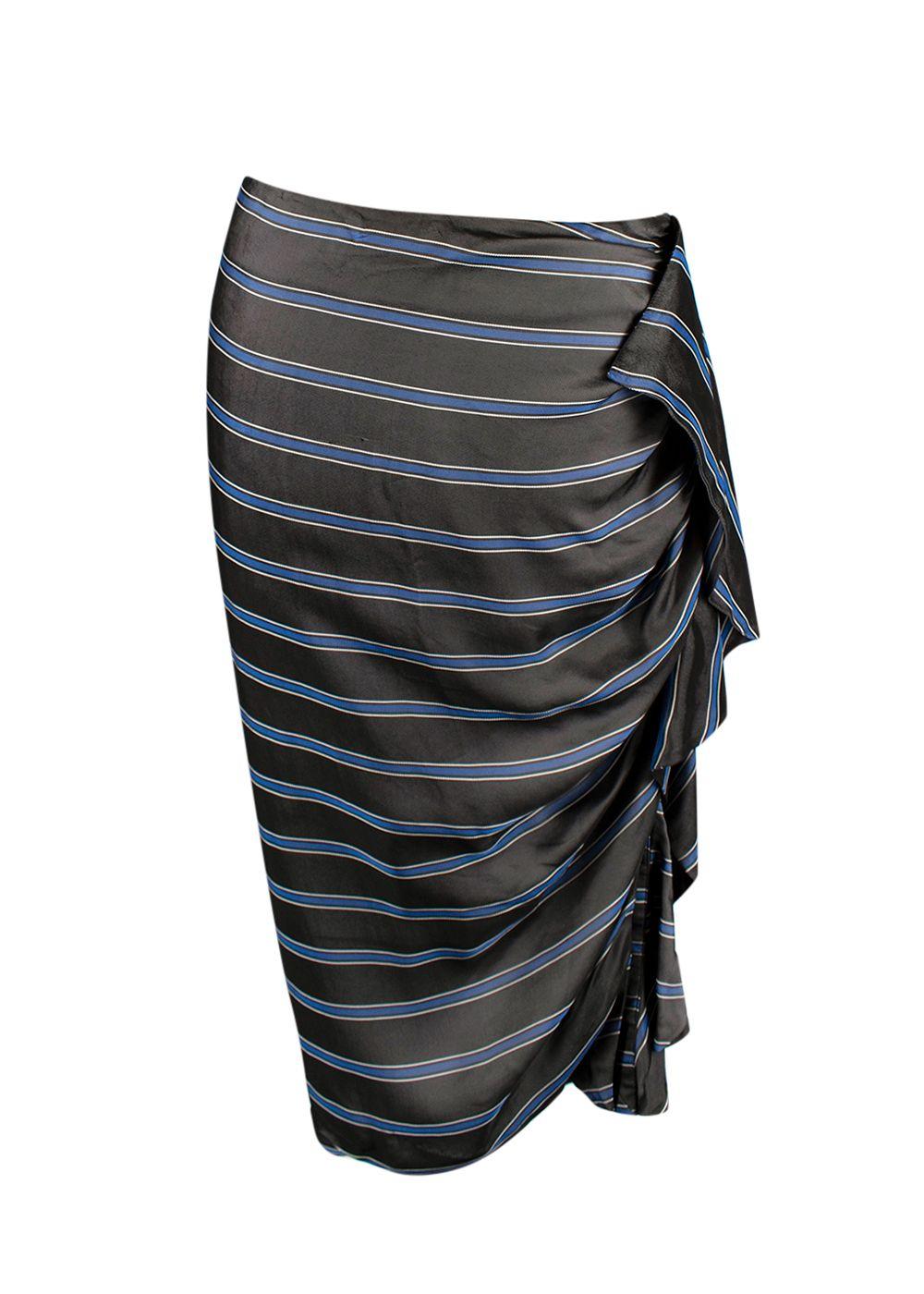 Veronica Beard Striped Midi Skirt