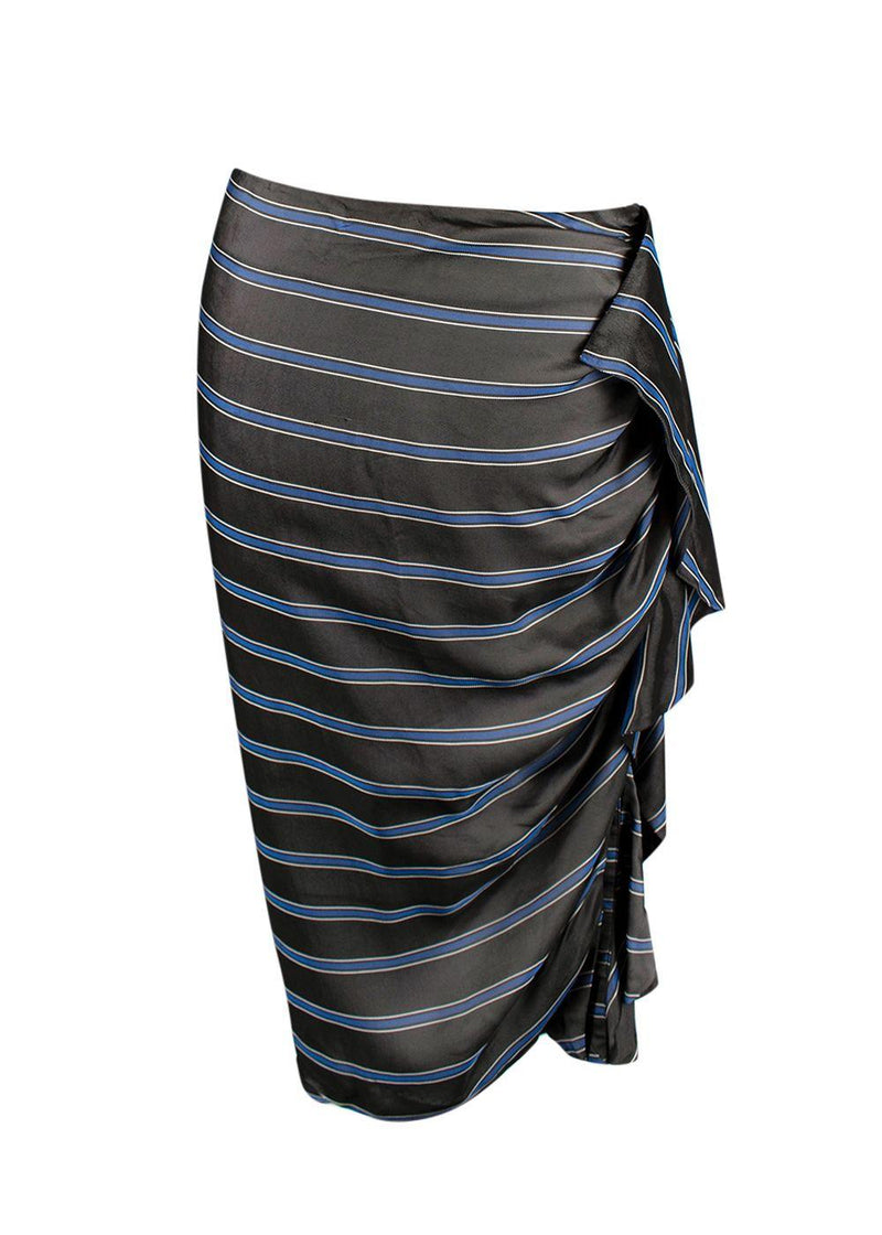 Veronica Beard Striped Midi Skirt
