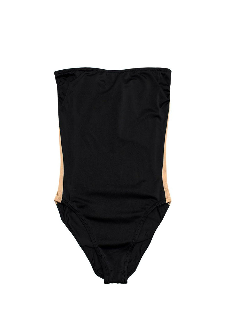 Norma Kamali Black Bandeau Swimsuit