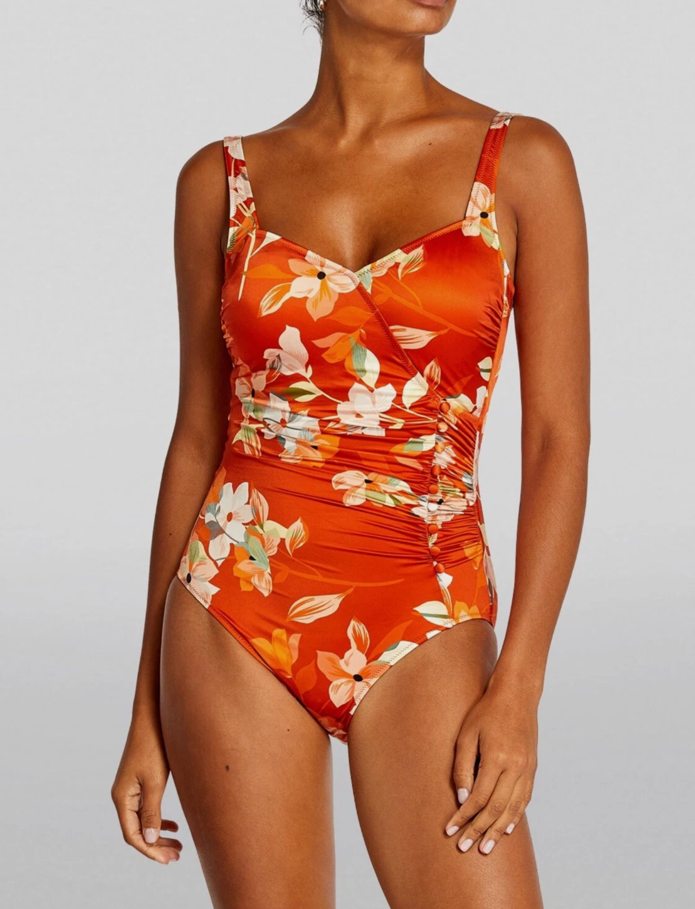 Gottex Standard Amore Shaped Square Neck One Piece
