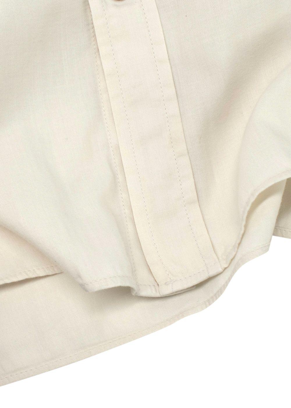 Brunello Cucinelli Cream Button-down Cotton Shirt