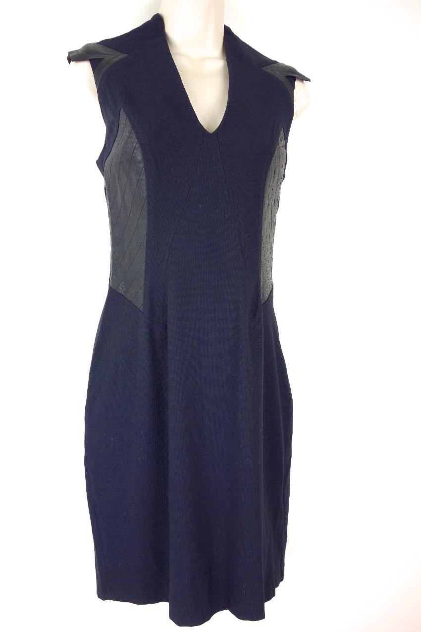 Helmut Lang contrast-panel dress