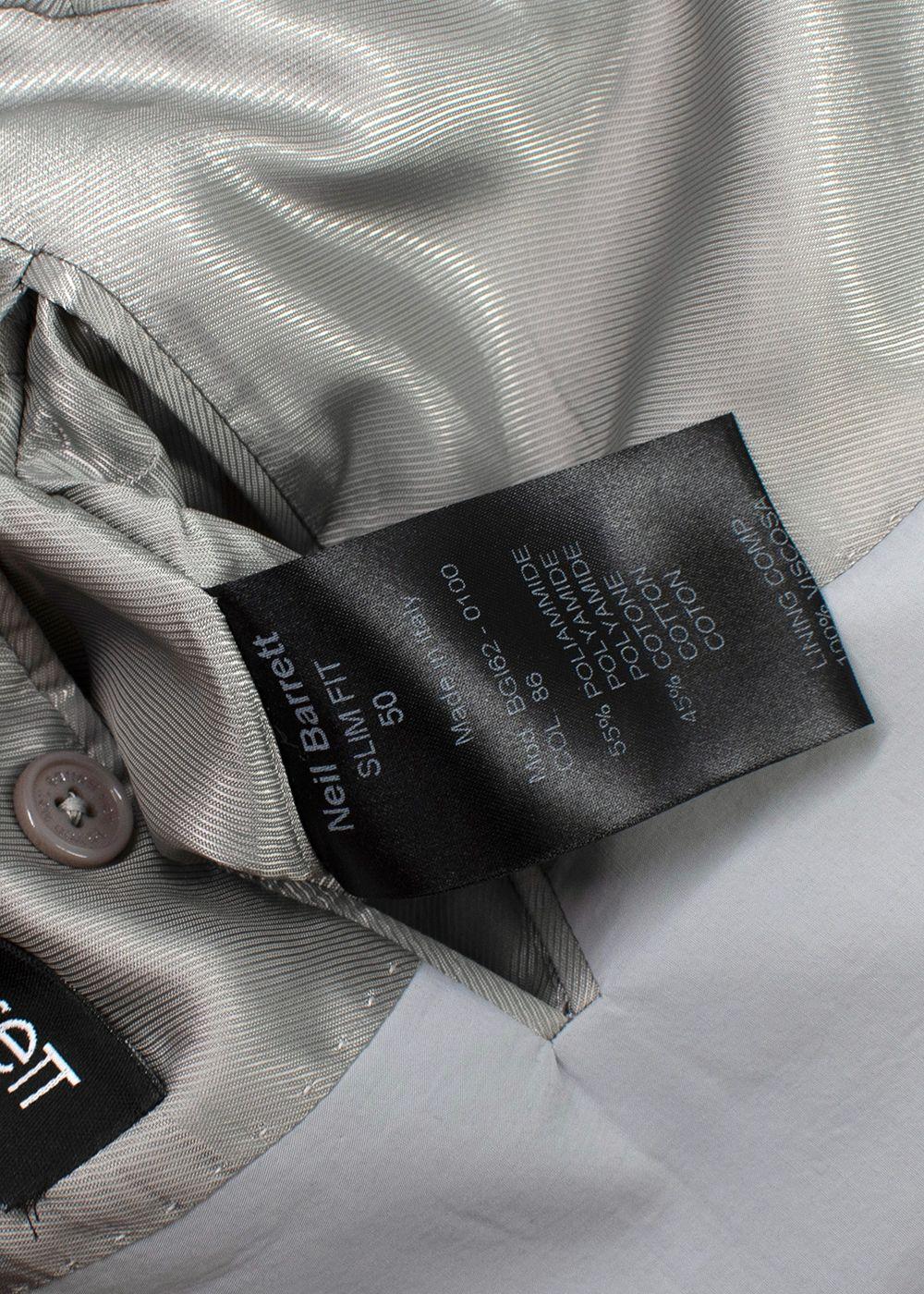 Neil Barrett Grey Single Breasted Blazer
