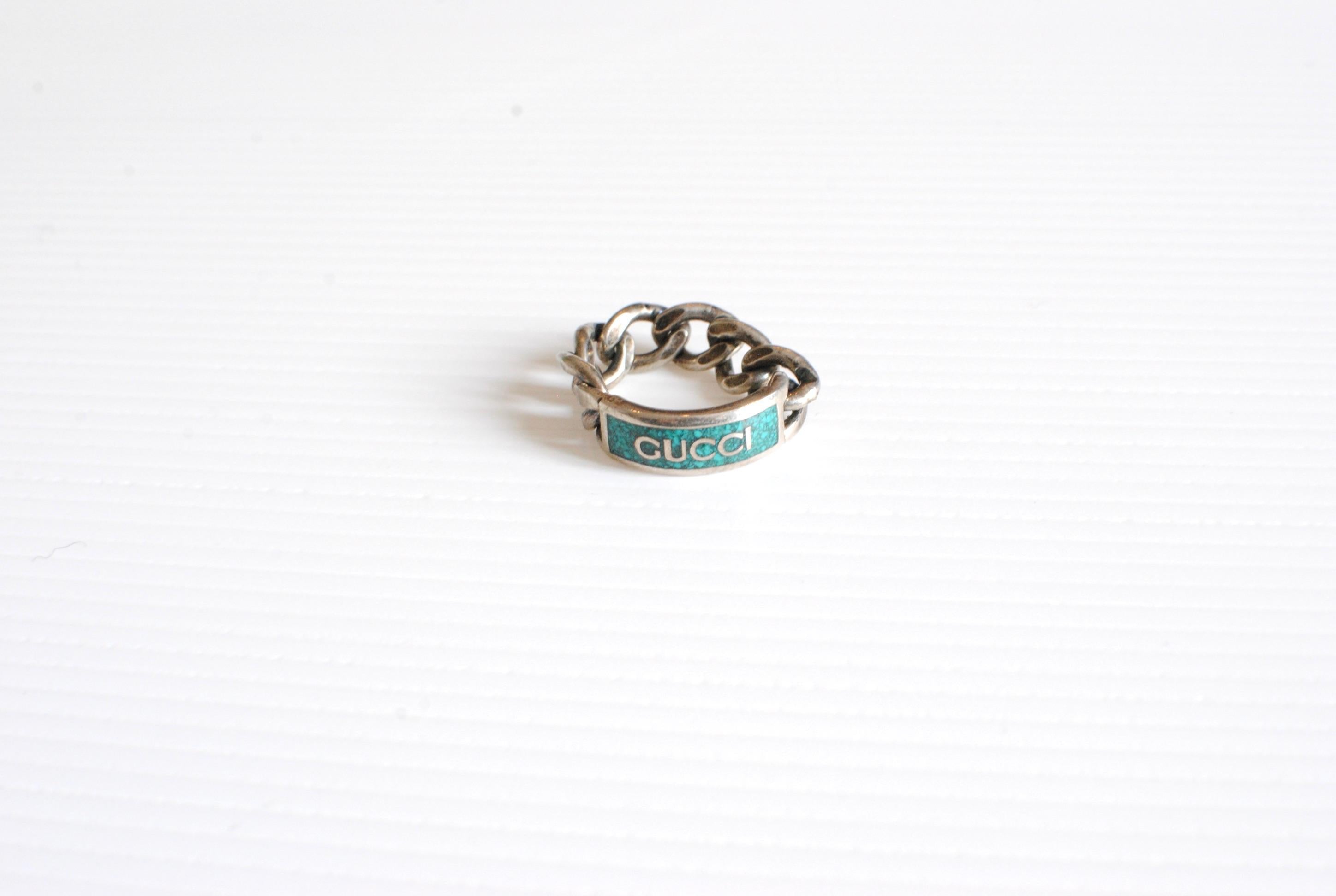Gucci Silver Chain Link Ring