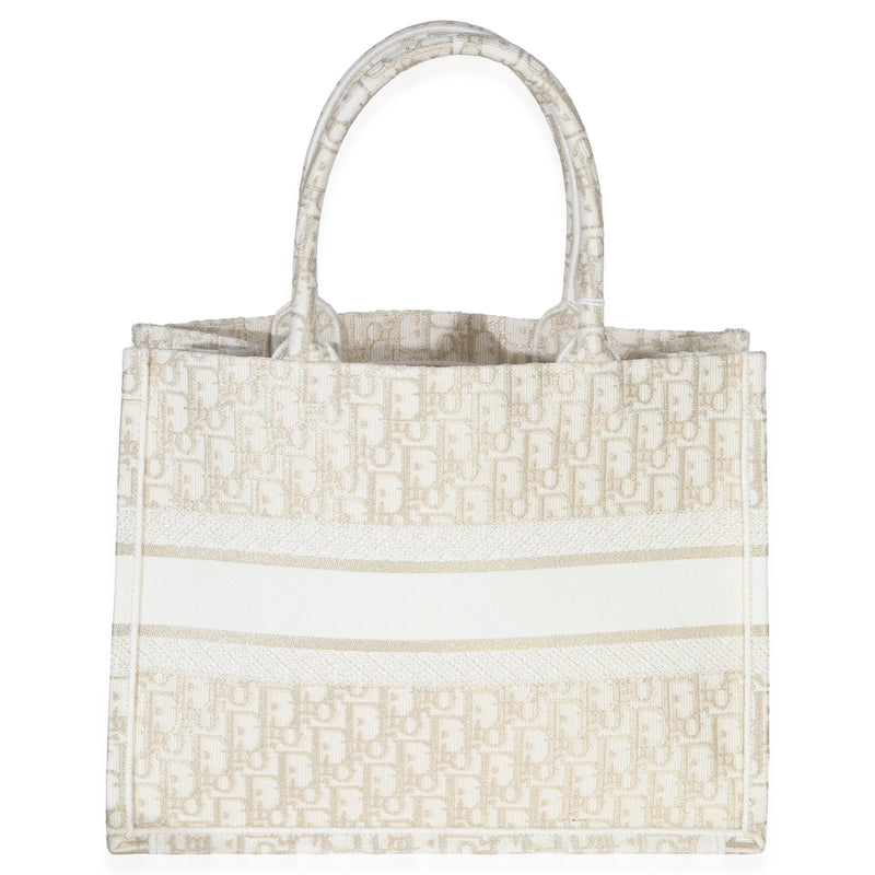 Christian Dior  Oblique Embroidery Medium Book Tote