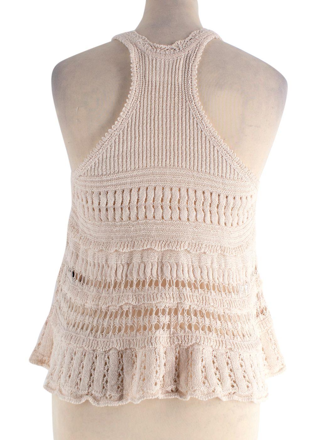 Isabel Marant Etoile Cream Crochet Fico Tank Top