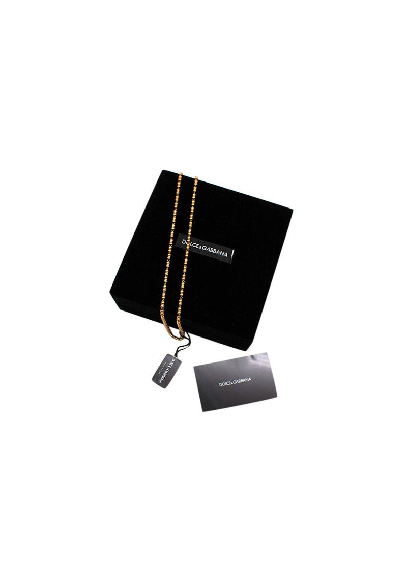 gold tone DG chain necklace