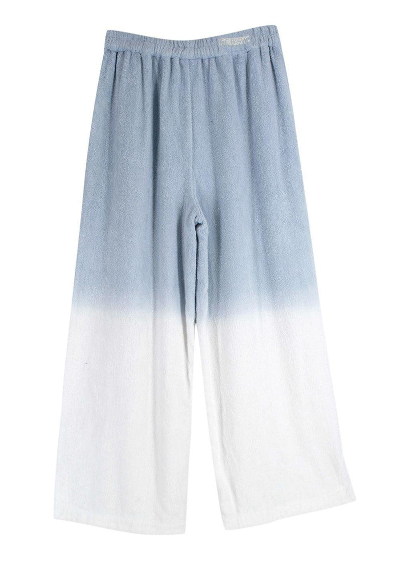 Terry Blue Ombre Capri Towelling Pants