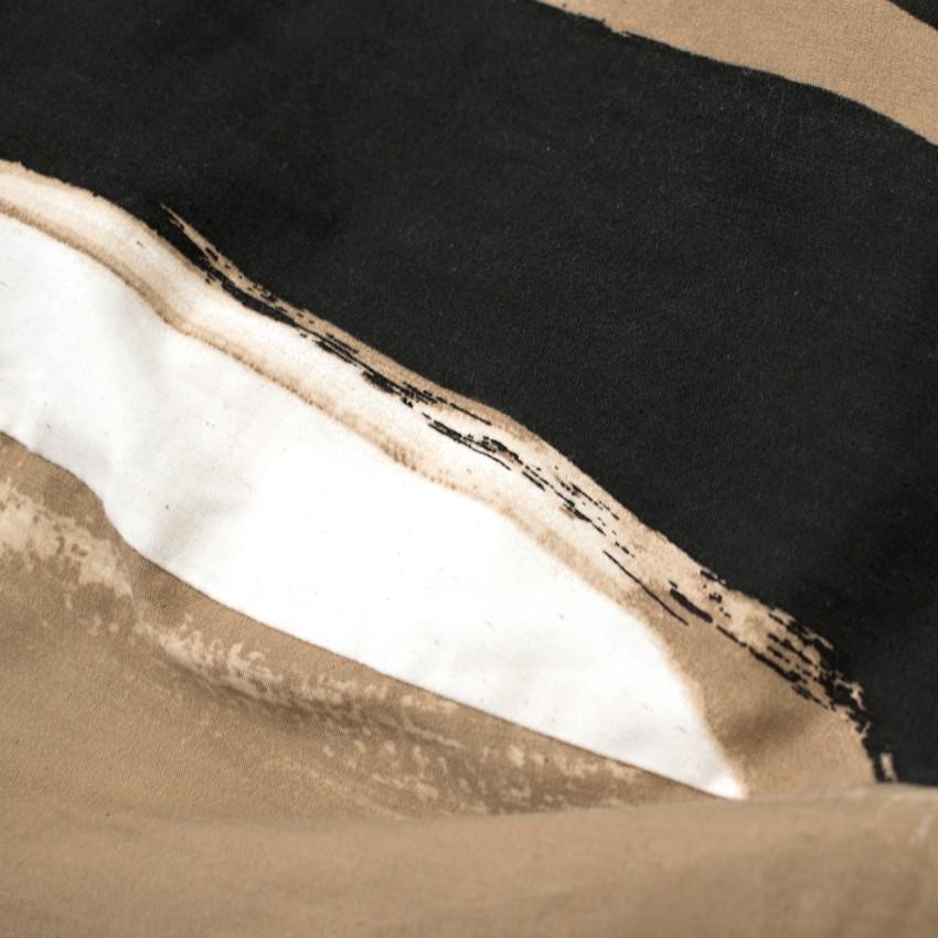 Donna Karan Side-Gathered Abstract-Print Mini Skirt