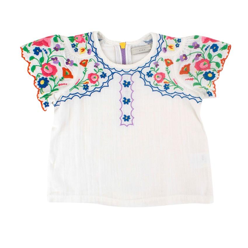 Stella McCartney Kids 2Y Multi Color Embroidered Top