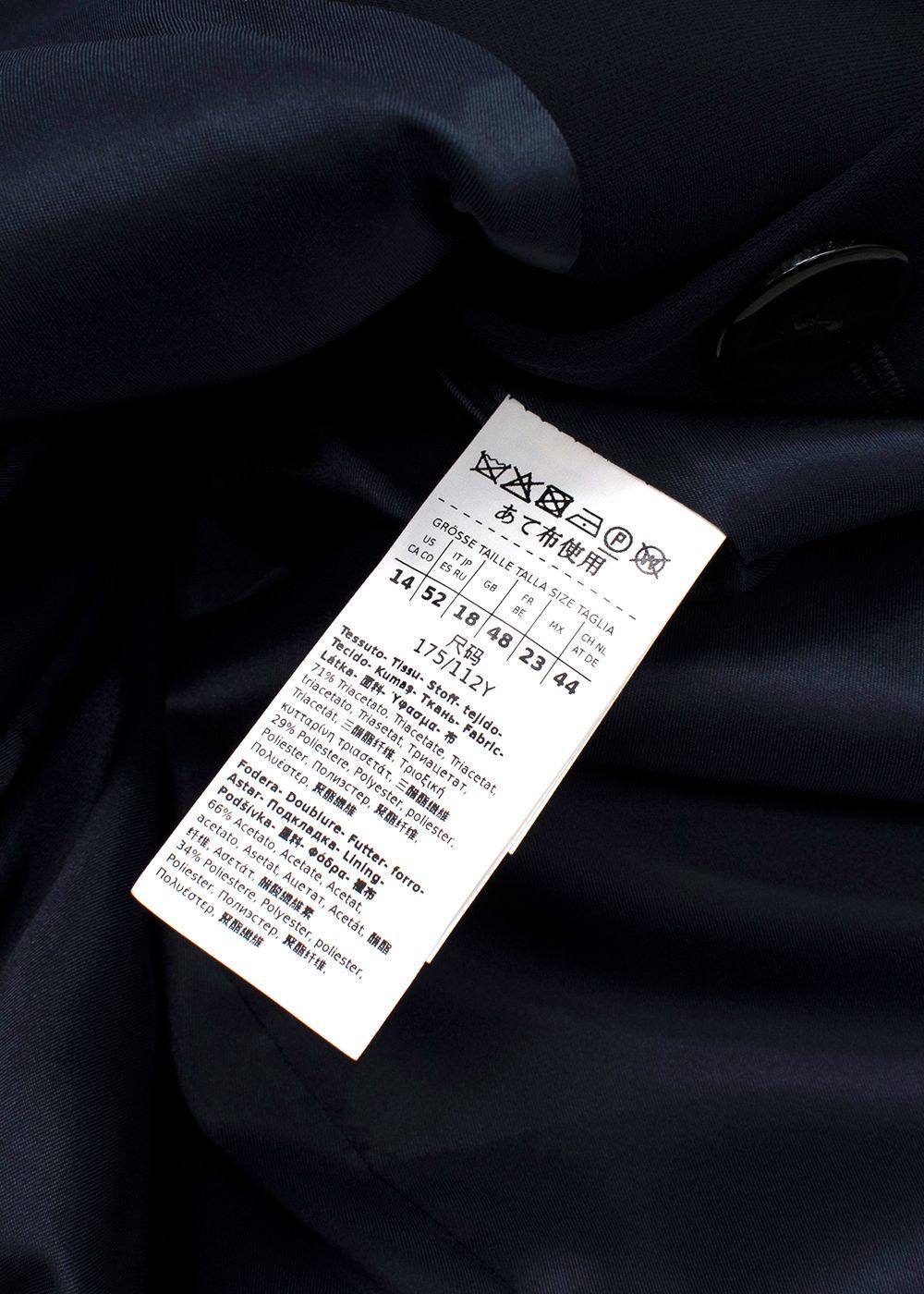 Marina Rinaldi Navy Cady Double Breasted Blazer