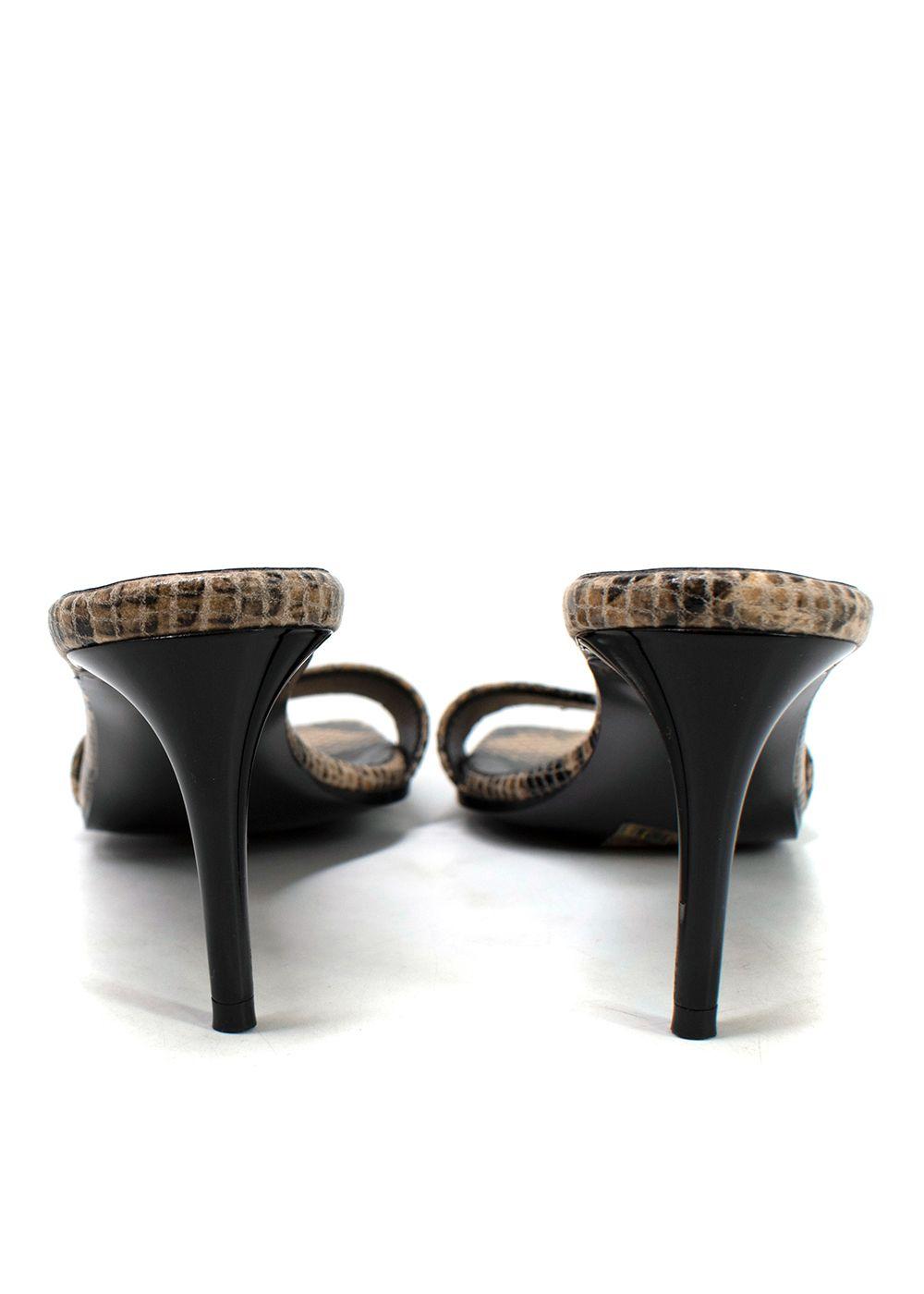 Stella McCartney Faux Snakeskin Mules