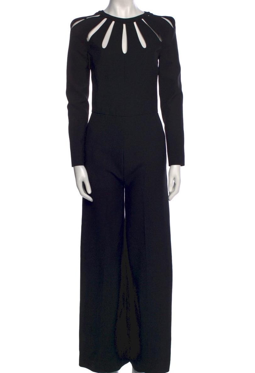 Black Cady Long Sleeved Ad Campaign Jumpsuit