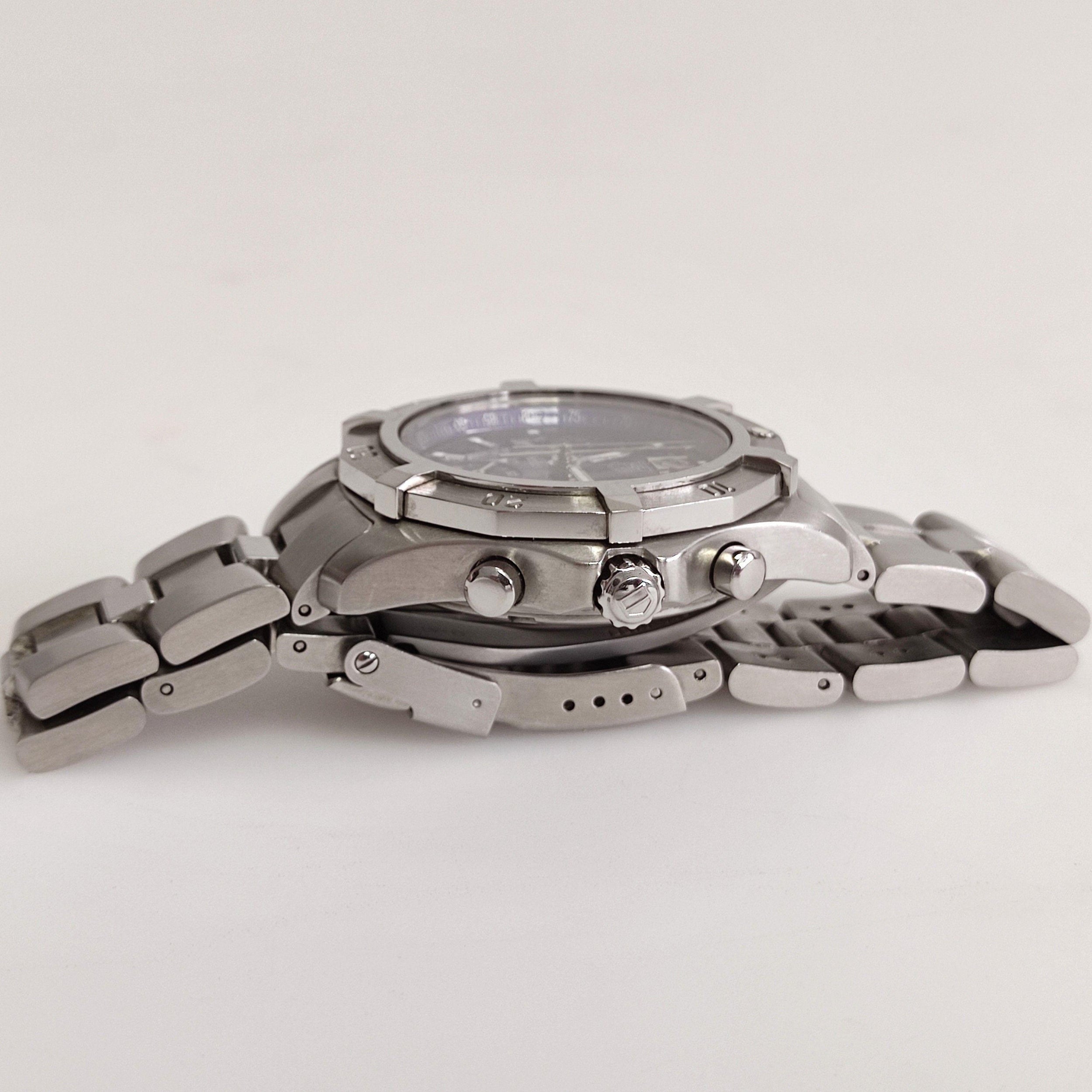 Blue ceramic & stainless steel Seychelles bracelet watch
