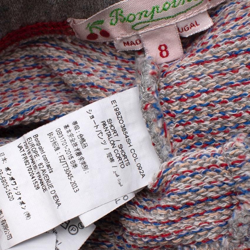 Bonpoint Grey Cotton Tracksuit With Tweed Details