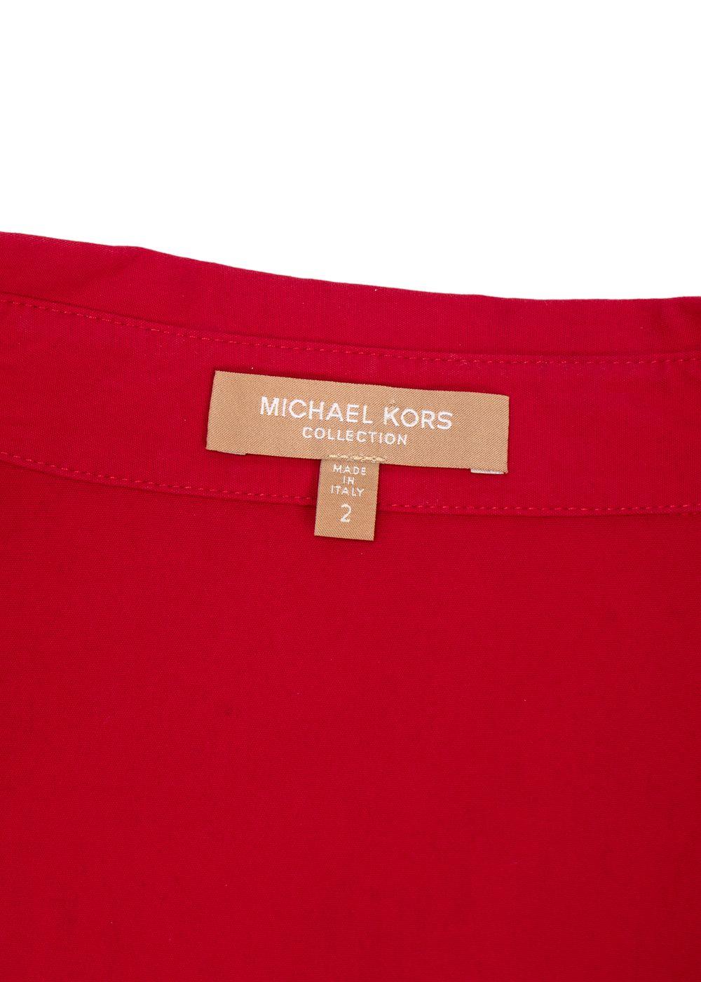 Michael Kors Collection Cotton Poplin Wrap Dress