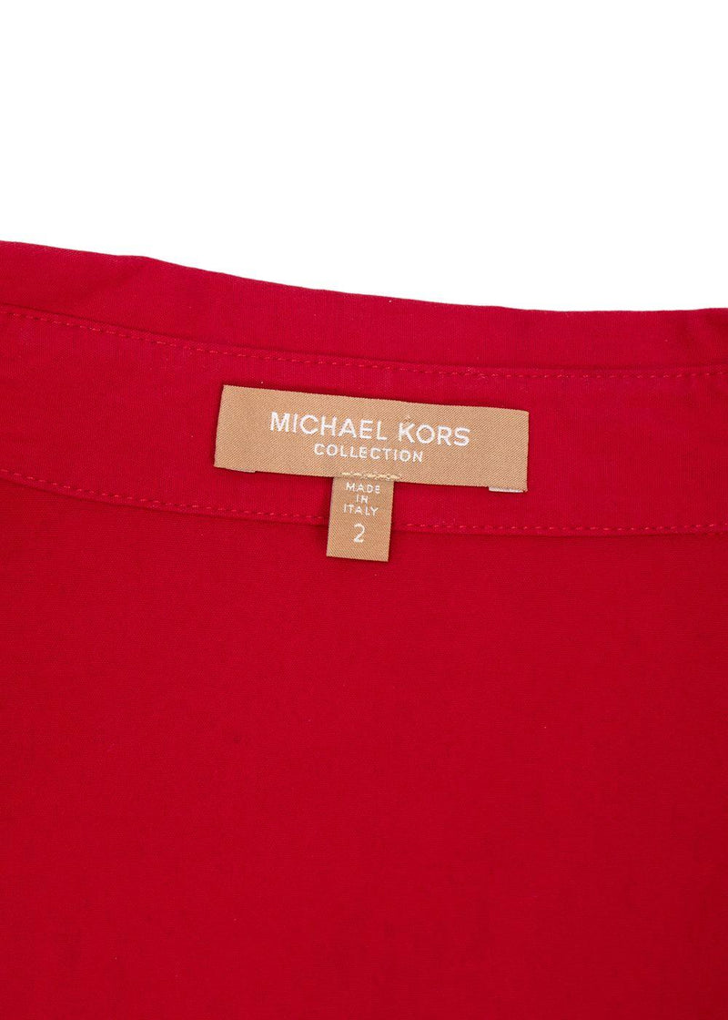 Michael Kors Collection Cotton Poplin Wrap Dress