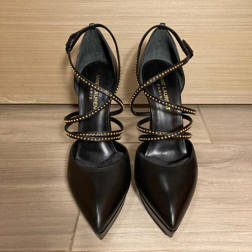 Saint Laurent Janis Studded Wrap Sandals