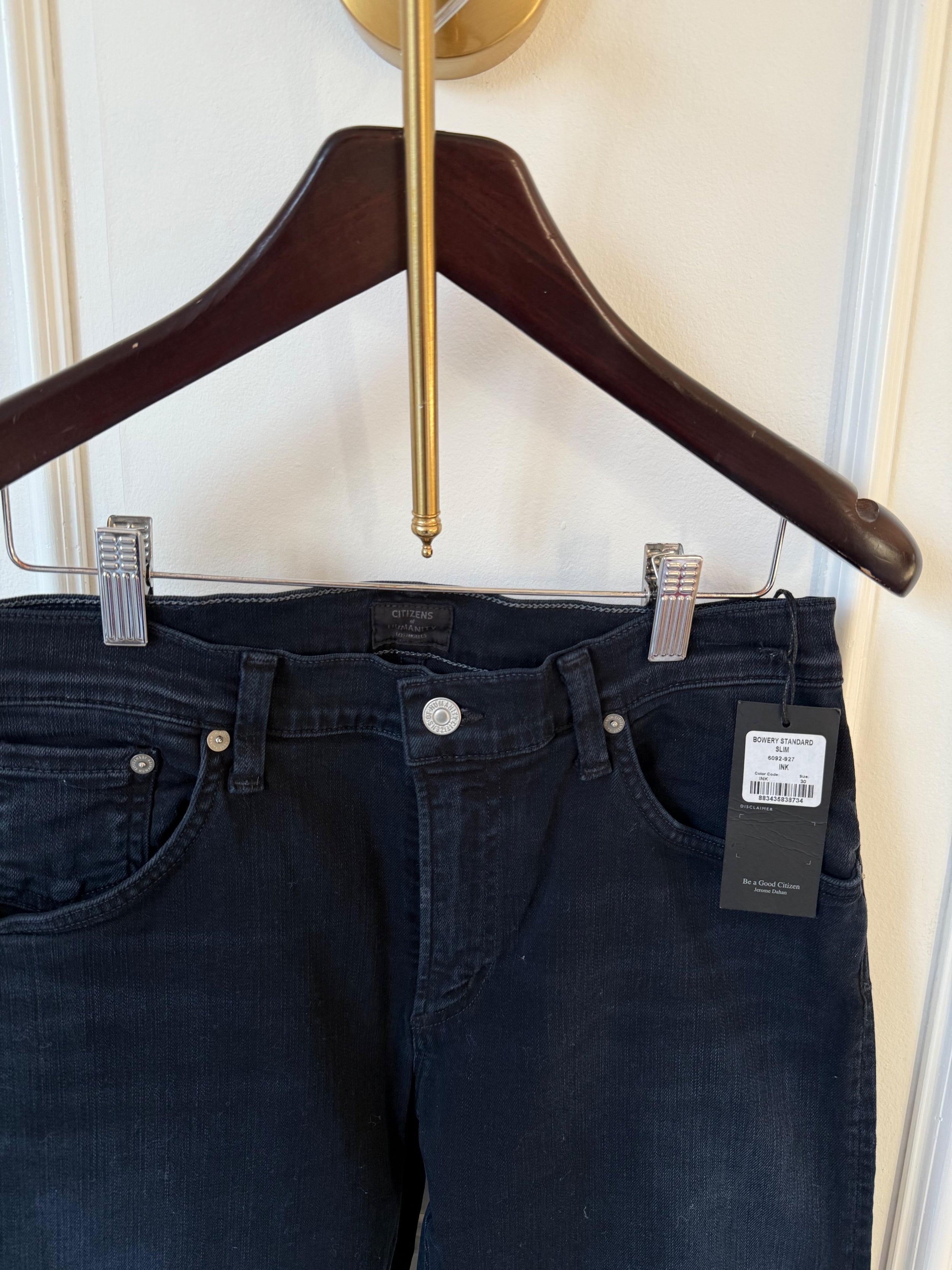 Citizens Of Humanity Black Bowery Standard Slim Jeans