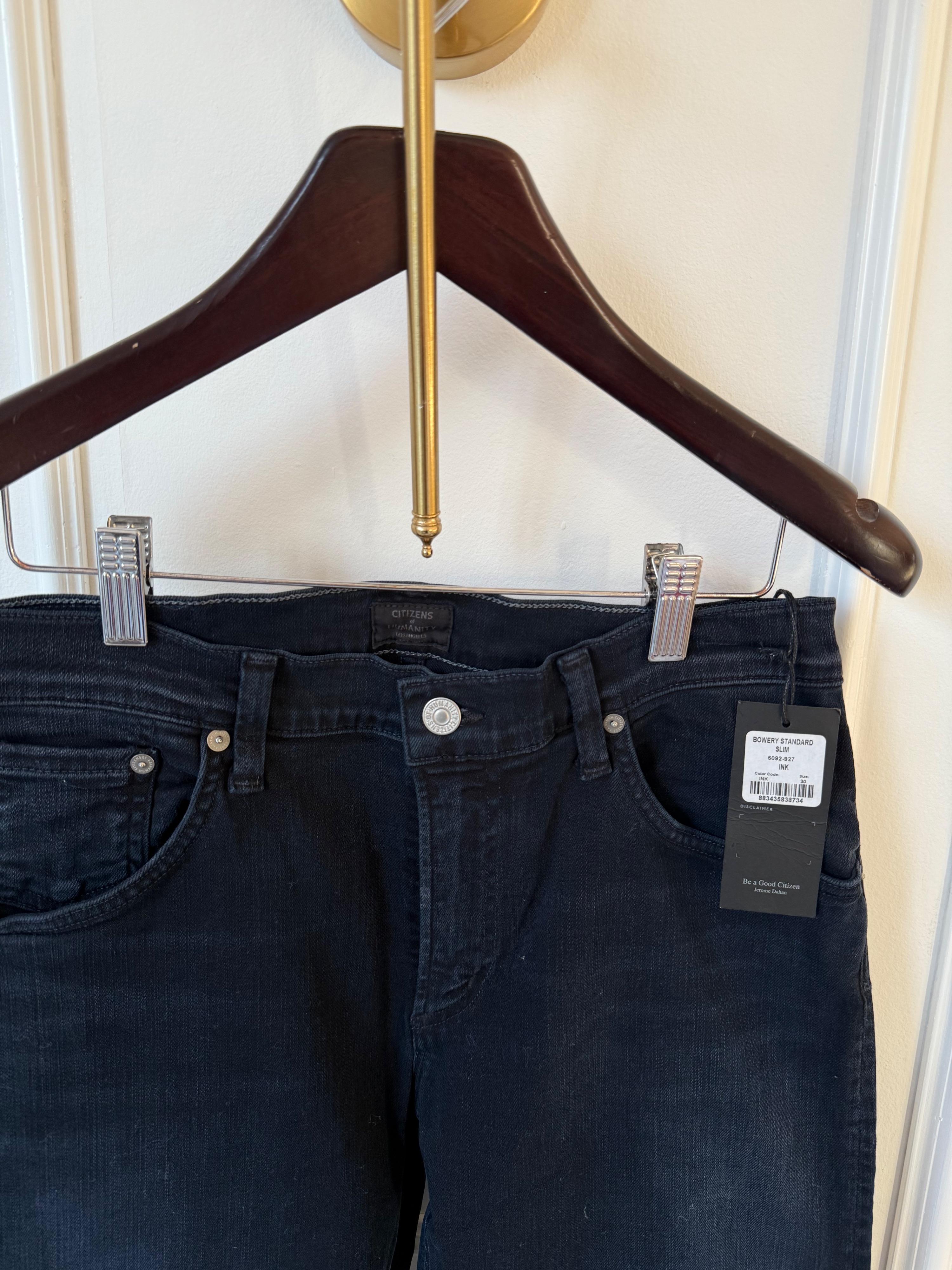 Citizens Of Humanity Black Bowery Standard Slim Jeans