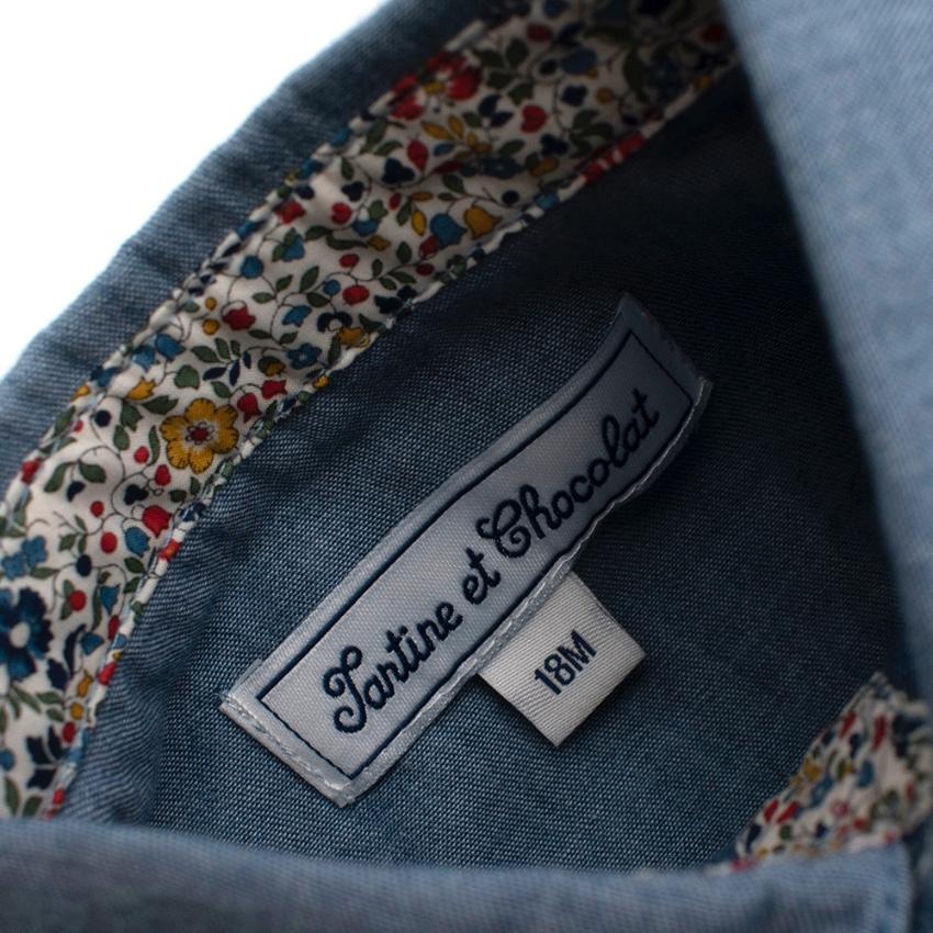 Tartine et Chocolat Blue Cotton Long Sleeve Shirt