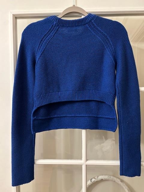 Ferragamo Blue Cotton/Silk Blend Sweater