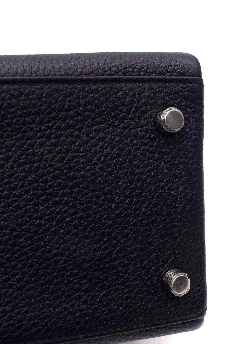 Hermes Limited Edition Kelly 28cm Galop Retourne Au Visit in  Noir Togo Leather with Palladium Hardware