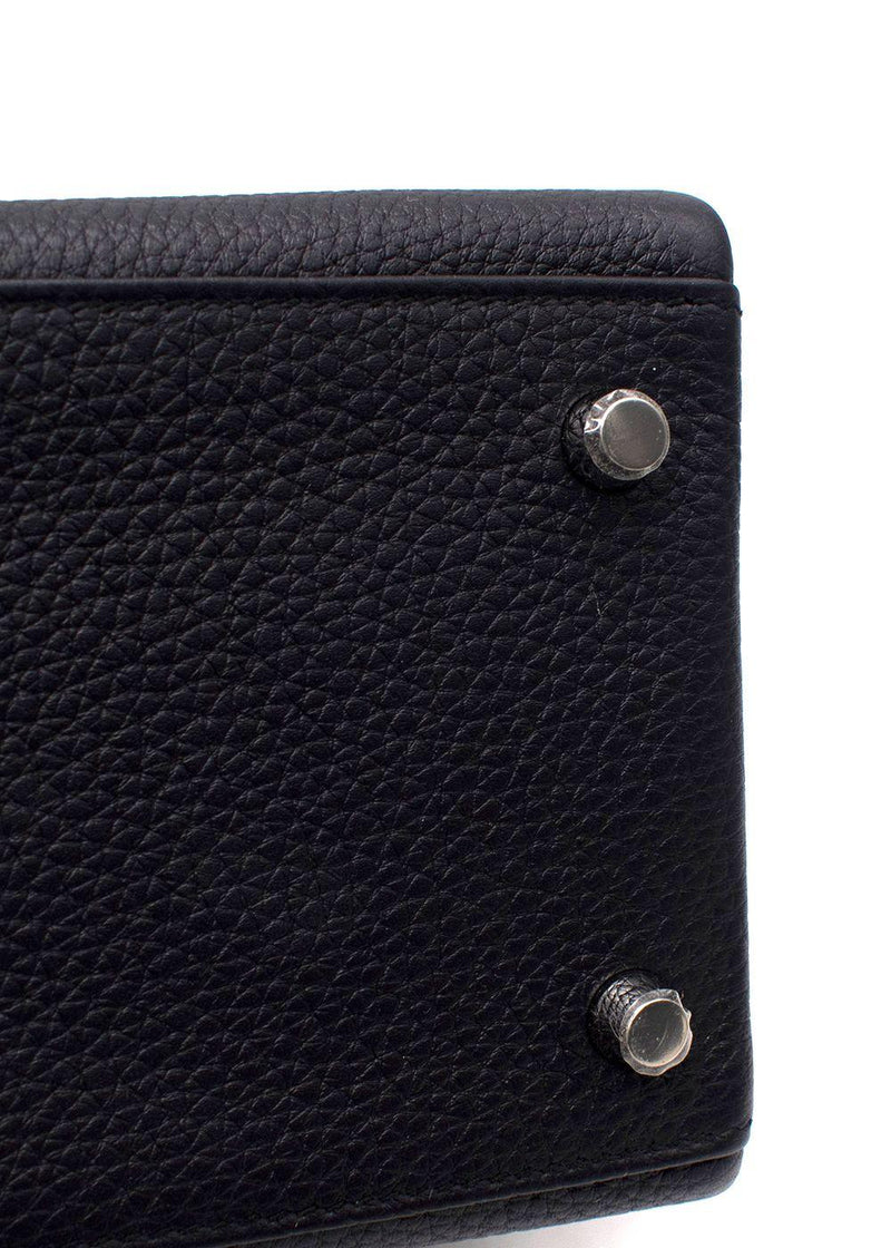 Hermes Limited Edition Kelly 28cm Galop Retourne Au Visit in  Noir Togo Leather with Palladium Hardware