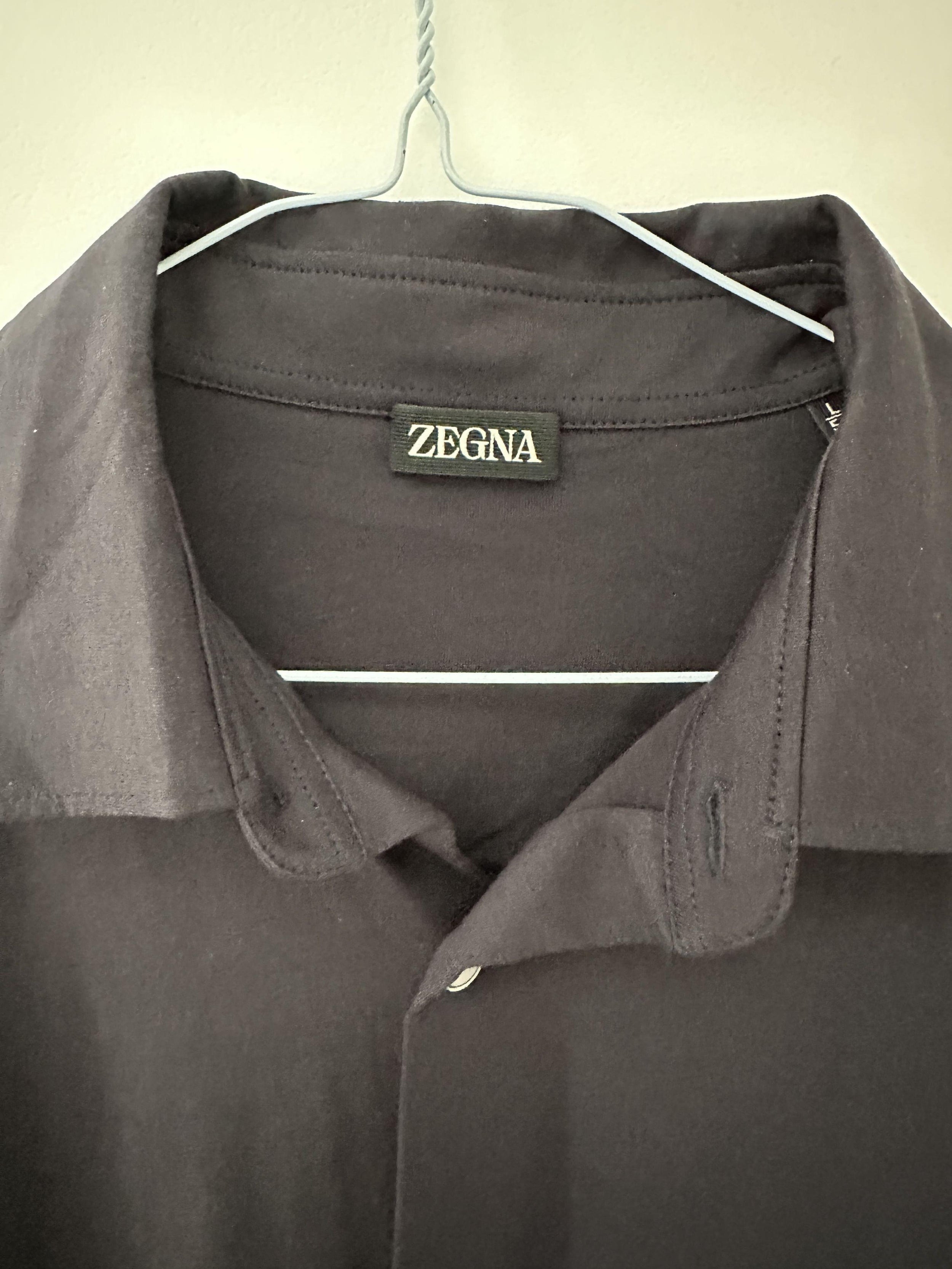 Zegna Dark Navy Cotton Shirt