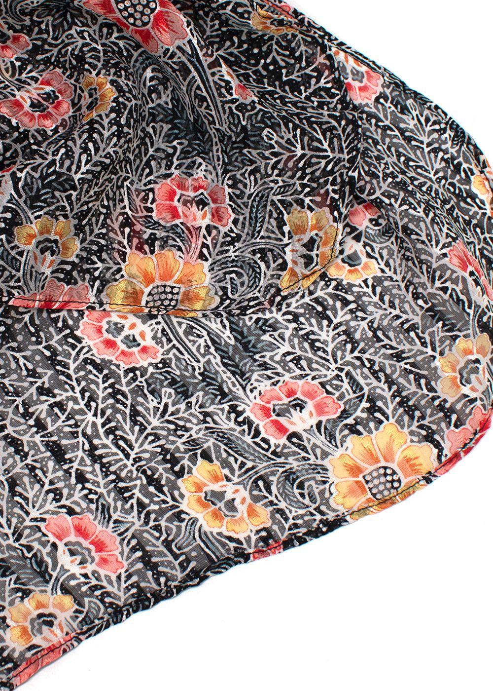 Isabel Marant Silk Floral Print Sleeveless Blouse